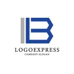 画像1: 力強く洗練された1とBのロゴ (1)