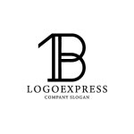 画像1: 力強く洗練された1Bロゴ (1)