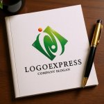 画像6: アルファベットNと人が調和するのロゴ (6)