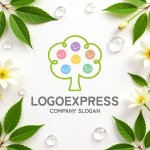 画像9: 笑顔の木とカラフルな実が彩る成長ロゴ (9)