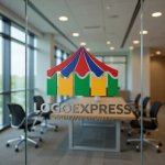 画像9: カラフルなサーカステントの楽しさロゴ (9)