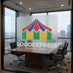 画像11: カラフルなサーカステントの楽しさロゴ (11)