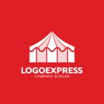 画像4: カラフルなサーカステントの楽しさロゴ (4)