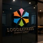 画像15: 色とりどりの花びらとつながりのロゴ (15)