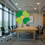 画像9: ハートと四つ葉のクローバーの木のロゴ (9)