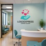 画像5: 手とハートのケアとサポートのロゴ (5)