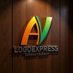 画像5: AとVのつながりと成長のロゴ (5)