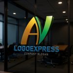 画像15: AとVのつながりと成長のロゴ (15)