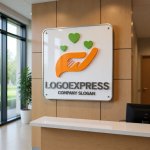 画像13: 親と子の思いやりのある手と心のロゴ (13)