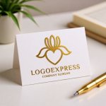 画像16: 菖蒲とハートが織りなす優雅な癒しロゴ (16)