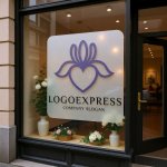 画像7: 菖蒲とハートが織りなす優雅な癒しロゴ (7)