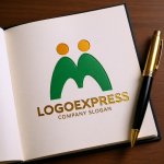 画像6: 成長とつながりを表すMと人々のロゴ (6)