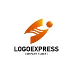 画像1: Sと人物のダイナミックなロゴ (1)