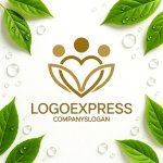 画像9: ハートと人物の優しさと成長のロゴ (9)