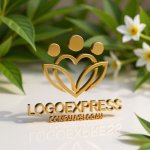 画像12: ハートと人物の優しさと成長のロゴ (12)