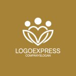 画像4: ハートと人物の優しさと成長のロゴ (4)