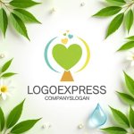 画像9: ハートと生命の樹が示すのロゴ (9)