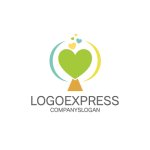 画像1: ハートと生命の樹が示すのロゴ (1)