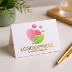 画像16: ハートと自然のやさしい繋がりロゴ (16)