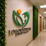 画像15: 健康と成長を育むハートと人、葉のロゴ (15)