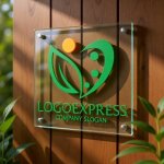 画像11: 健康と成長を育むハートと人、葉のロゴ (11)