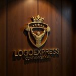 画像5: ボディビルダー、王冠と星のエンブレムロゴ (5)