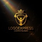 画像12: ボディビルダー、王冠と星のエンブレムロゴ (12)