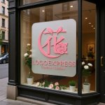 画像7: 漢字「花」とバラのエレガントロゴ (7)