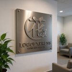 画像13: 漢字「花」とバラのエレガントロゴ (13)