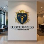 画像10: バーベルを持ち上げる人物、王冠、星が描かれたロゴ (10)