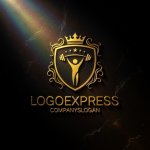 画像12: バーベルを持ち上げる人物、王冠、星が描かれたロゴ (12)