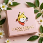 画像10: 舌を出す柴犬のキュートなペットロゴ (10)