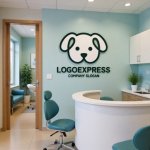 画像5: 線で描かれた可愛らしい犬のロゴ (5)