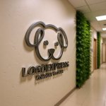 画像15: 線で描かれた可愛らしい犬のロゴ (15)