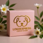 画像10: 線で描かれた可愛らしい犬のロゴ (10)