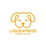 画像3: 線で描かれた可愛らしい犬のロゴ (3)