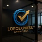 画像15: チェックマークと上向き矢印のロゴ (15)