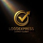 画像12: チェックマークと上向き矢印のロゴ (12)