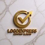 画像13: チェックマークと上向き矢印のロゴ (13)