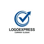 画像1: チェックマークと上向き矢印のロゴ (1)