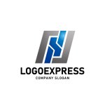 画像1: Sの力強い推進と信頼を示すモダンロゴ (1)