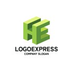 画像1: 立体的なHEロゴ (1)