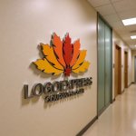 画像15: もみじの葉と星が輝くのロゴ (15)