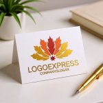 画像16: もみじの葉と星が輝くのロゴ (16)