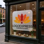 画像7: もみじの葉と星が輝くのロゴ (7)