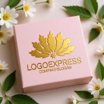 画像10: もみじの葉と星が輝くのロゴ (10)