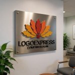 画像13: もみじの葉と星が輝くのロゴ (13)