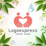 画像9: ハートと手の人々のつながりのロゴ (9)