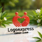 画像12: ハートと手の人々のつながりのロゴ (12)