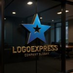 画像15: 立体的な星と中心の輝きが示すのロゴ (15)